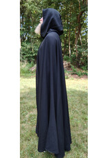 Cloakmakers.com 5820-Washable Lightweight Black Wool Cloak w/ Celtic Triquetra Clasp