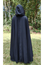 Cloakmakers.com 5820-Washable Lightweight Black Wool Cloak w/ Celtic Triquetra Clasp