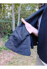 Cloakmakers.com 5825-Washable Black Woven Wool Cloak w/ Black Hood Lining & Pockets