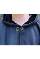 Cloakmakers.com 5825-Washable Black Woven Wool Cloak w/ Black Hood Lining & Pockets