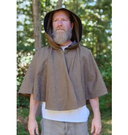 Cloakmakers.com 5826-Washable Cotton Twill Cloak w/ Black Concentric Diamond Pattern & Pockets