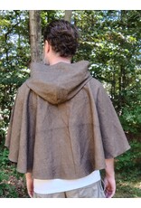 Cloakmakers.com 5826-Washable Cotton Twill Cloak w/ Black Concentric Diamond Pattern & Pockets