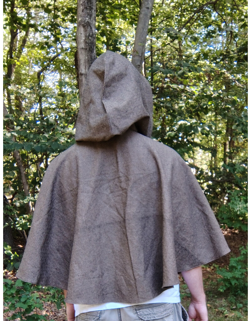 Cloakmakers.com 5826-Washable Cotton Twill Cloak w/ Black Concentric Diamond Pattern & Pockets