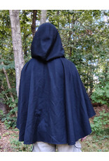 Cloakmakers.com 5827-Washable Black Wool Cloak w/ Dragon Embroidery & Buttons Plus Two Pockets