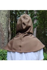 Cloakmakers.com H544-Washable Light Brown Hard Faced Fleece Hooded Cowl