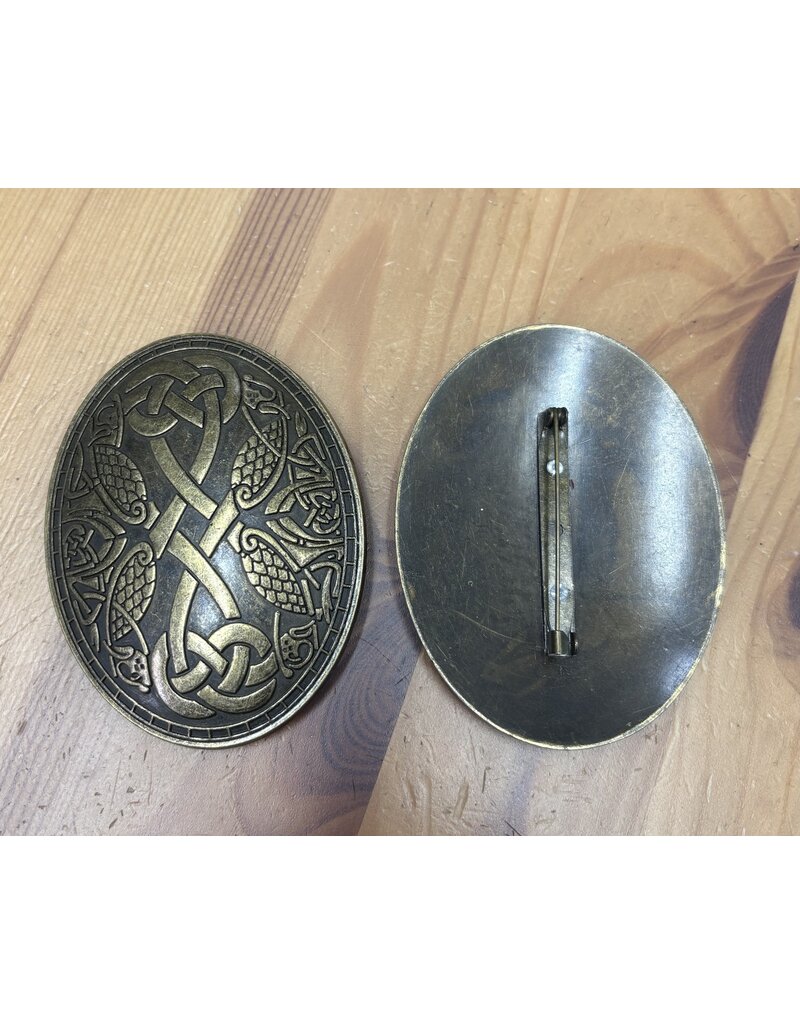 Cloakmakers.com Four Birds Viking Turtle Brooch Antique Bronze Plated - Large