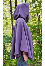 Cloakmakers.com 5828-Washable Purple Fleece Cloak w/ Silver Toned Clasp