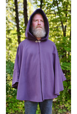 Cloakmakers.com 5828-Washable Purple Fleece Cloak w/ Silver Toned Clasp