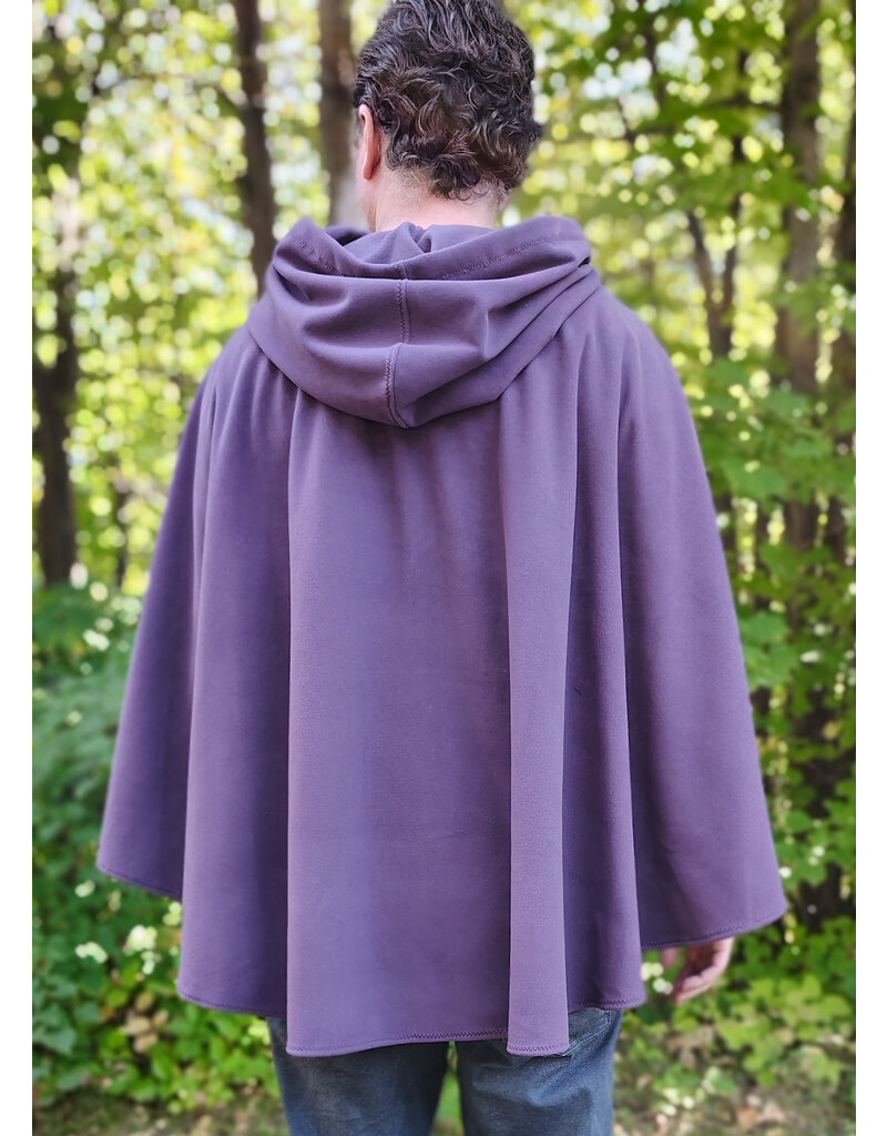 Cloakmakers.com 5828-Washable Purple Fleece Cloak w/ Silver Toned Clasp