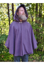 Cloakmakers.com 5828-Washable Purple Fleece Cloak w/ Silver Toned Clasp