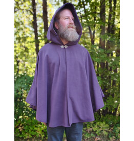 Cloakmakers.com 5828-Washable Purple Fleece Cloak w/ Silver Toned Clasp