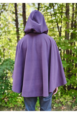 Cloakmakers.com 5828-Washable Purple Fleece Cloak w/ Silver Toned Clasp