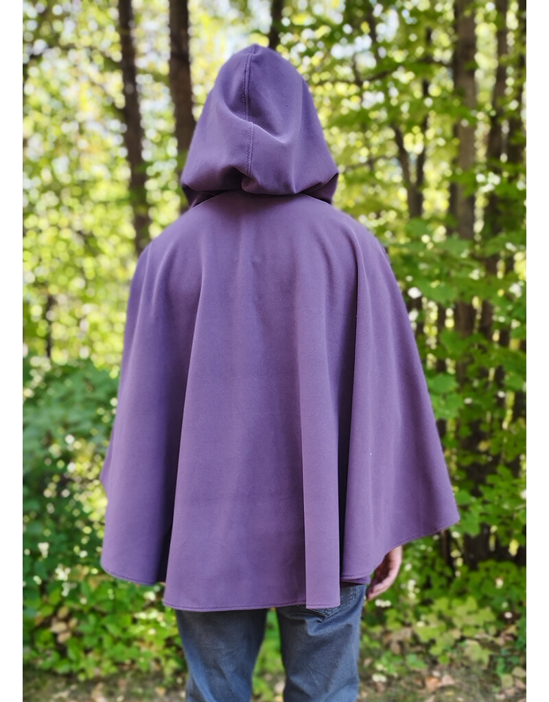 Cloakmakers.com 5828-Washable Purple Fleece Cloak w/ Silver Toned Clasp