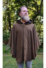 Cloakmakers.com 5836-Washable Wool Blend Ranger Cloak w/ Black Interior Pockets & Bronzed Toned Clasp