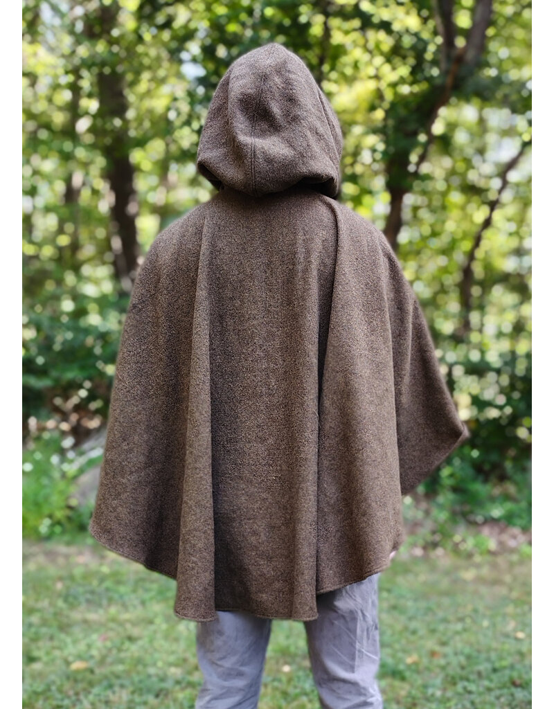 Cloakmakers.com 5836-Washable Wool Blend Ranger Cloak w/ Black Interior Pockets & Bronzed Toned Clasp