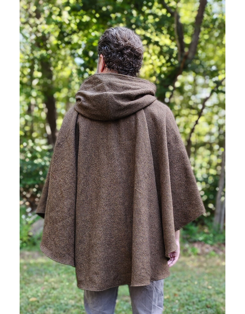 Cloakmakers.com 5836-Washable Wool Blend Ranger Cloak w/ Black Interior Pockets & Bronzed Toned Clasp