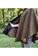 Cloakmakers.com 5836-Washable Wool Blend Ranger Cloak w/ Black Interior Pockets & Bronzed Toned Clasp