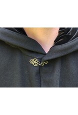 Cloakmakers.com 5839-Washable Black Wool Cloak w/ Black Velvet Hood Lining & Pockets