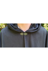 Cloakmakers.com 5840-Washable Black Fleece Cloak w/ Rain Resistance & Silver Toned Clasp