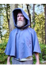 Cloakmakers.com 5844-Washable Purple Wool Cloak w/ Purple Bat Embroidery & Hood Lining
