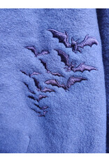 Cloakmakers.com 5844-Washable Purple Wool Cloak w/ Purple Bat Embroidery & Hood Lining