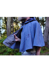 Cloakmakers.com 5844-Washable Purple Wool Cloak w/ Purple Bat Embroidery & Hood Lining