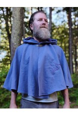 Cloakmakers.com 5844-Washable Purple Wool Cloak w/ Purple Bat Embroidery & Hood Lining