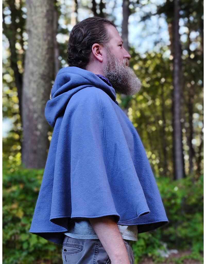 Cloakmakers.com 5844-Washable Purple Wool Cloak w/ Purple Bat Embroidery & Hood Lining