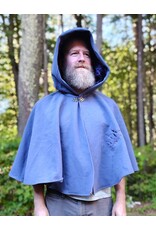 Cloakmakers.com 5844-Washable Purple Wool Cloak w/ Purple Bat Embroidery & Hood Lining