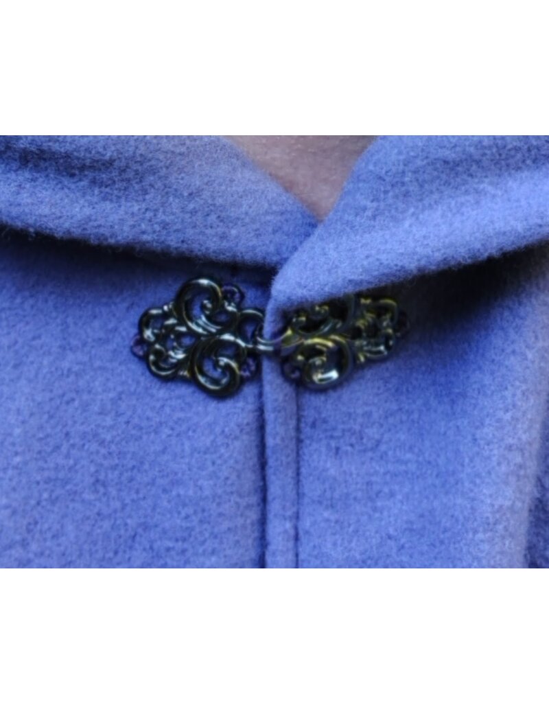 Cloakmakers.com 5844-Washable Purple Wool Cloak w/ Purple Bat Embroidery & Hood Lining