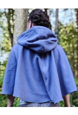 Cloakmakers.com 5844-Washable Purple Wool Cloak w/ Purple Bat Embroidery & Hood Lining