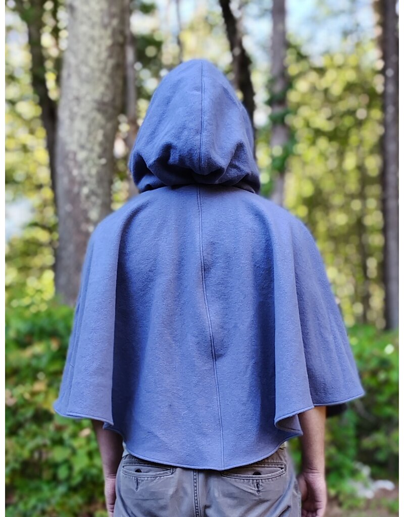 Cloakmakers.com 5844-Washable Purple Wool Cloak w/ Purple Bat Embroidery & Hood Lining