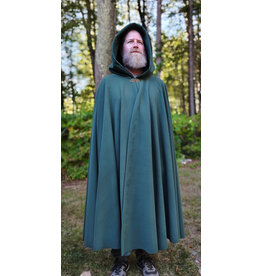 Cloakmakers.com 5845-Washable Green Fleece Cloak w/ Rain & Wind Resistance