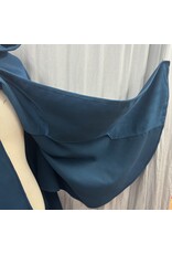 Cloakmakers.com 5493 - Washable Teal Faux Wool Ruana Shaped Shoulder Cloak w/ Teal Moleskin Hood Lining, Pockets