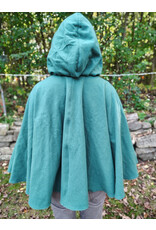 Cloakmakers.com 5856-Washable Dusty Green Wool Cloak w/ Green Moleskin Hood & Pockets