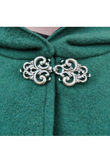 Cloakmakers.com 5856-Washable Dusty Green Wool Cloak w/ Green Moleskin Hood & Pockets