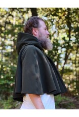 Cloakmakers.com 5858-Washable Hunter Green Fleece Cloak w/ Elvish Ivy Embroidery