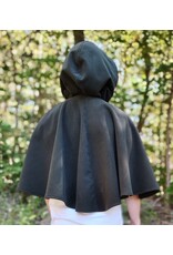 Cloakmakers.com 5858-Washable Hunter Green Fleece Cloak w/ Elvish Ivy Embroidery