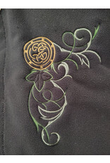 Cloakmakers.com 5858-Washable Hunter Green Fleece Cloak w/ Elvish Ivy Embroidery