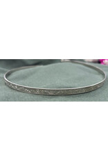 Cloakmakers.com Bordered Floral Vine Band - Silvertone Plated