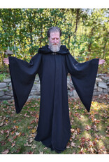 Cloakmakers.com R564-Washable Black Wool Darth Sidious - Palpatine Robe w/ Drop Sleeves