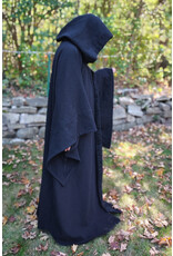 Cloakmakers.com R564-Washable Black Wool Darth Sidious - Palpatine Robe w/ Drop Sleeves