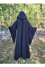 Cloakmakers.com R564-Washable Black Wool Darth Sidious - Palpatine Robe w/ Drop Sleeves