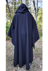 Cloakmakers.com R564-Washable Black Wool Darth Sidious - Palpatine Robe w/ Drop Sleeves
