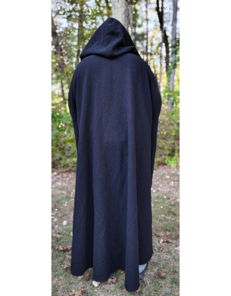 Cloakmakers.com R564-Washable Black Wool Darth Sidious - Palpatine Robe w/ Drop Sleeves