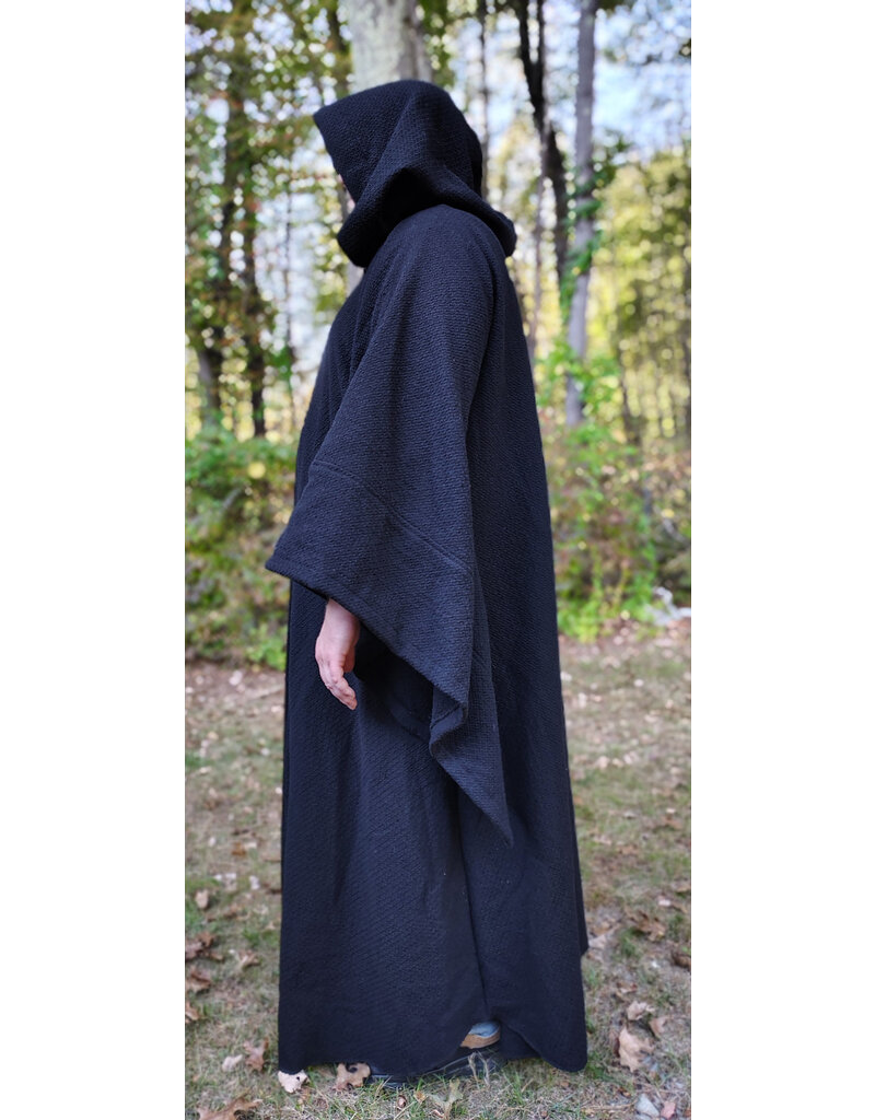 Cloakmakers.com R564-Washable Black Wool Darth Sidious - Palpatine Robe w/ Drop Sleeves