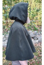Cloakmakers.com 5858-Washable Hunter Green Fleece Cloak w/ Elvish Ivy Embroidery