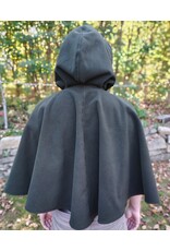 Cloakmakers.com 5858-Washable Hunter Green Fleece Cloak w/ Elvish Ivy Embroidery