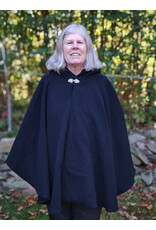 Cloakmakers.com 5859-Washable Midnight Blue Wool Cloak w/ Blue Hood Lining & Pockets