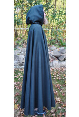 Cloakmakers.com 5860-Forest Green Wool Blend Cloak w/ Gold Multileaf Clasp & Brown Faux Suede Hood Lining